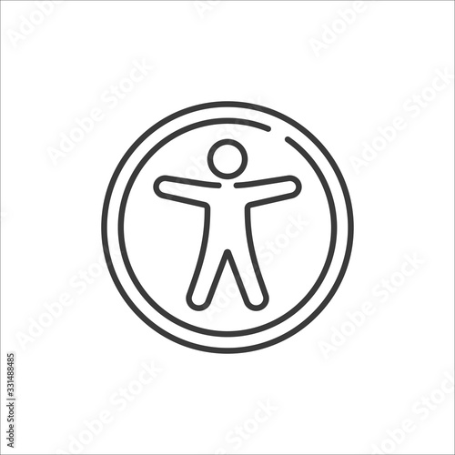 Universal accsess vector line icon