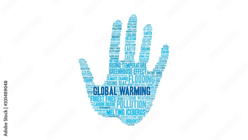Global Warming animated word cloud on a white background. Global Warming animated word cloud on a white background.