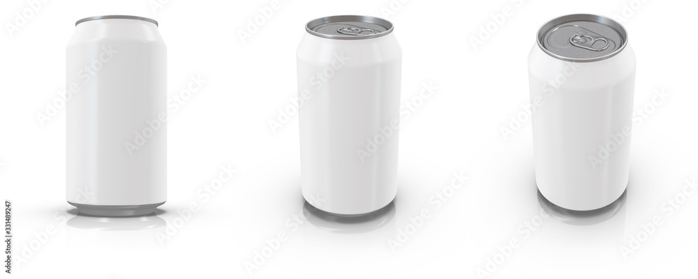 12 oz / 330 ml Realistic Aluminium Can Mockup. 3d rendering 12 oz / 330 ml Realistic Aluminium Can Mockup. 3d rendering