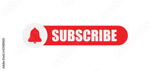 Subscribe button. Isolated vector illustration. Logo illustration