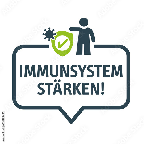 Sprechblase Immunsystem stärken Vektor Illustration