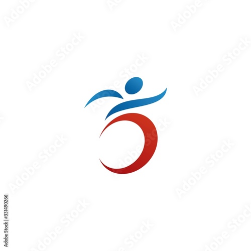 disability logo design vector