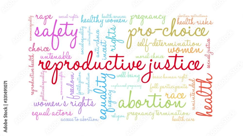 Reproductive Justice animated word cloud on a white background. Reproductive Justice animated word cloud on a white background.