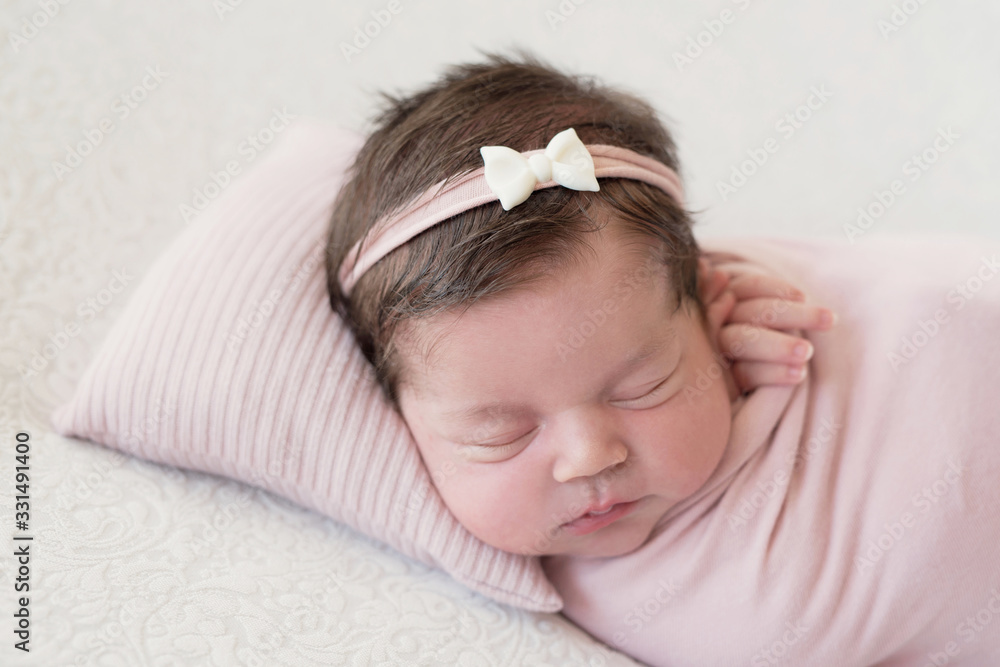 Sleeping newborn baby. Healthy and medical concept. Healthy child, concept of hospital and happy motherhood. Infant baby. Happy pregnancy and childbirth. Children's theme. Baby and childen's goods Sleeping newborn baby. Healthy and medical concept. Healthy child, concept of hospital and happy motherhood. Infant baby. Happy pregnancy and childbirth. Children's theme. Baby and childen's goods