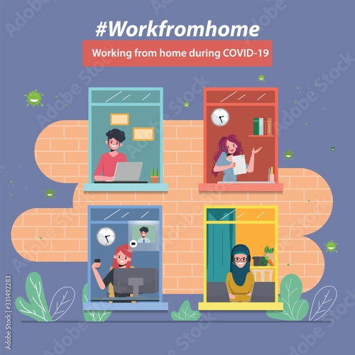 Employees are working from home to avoid spreading the coronavirus.