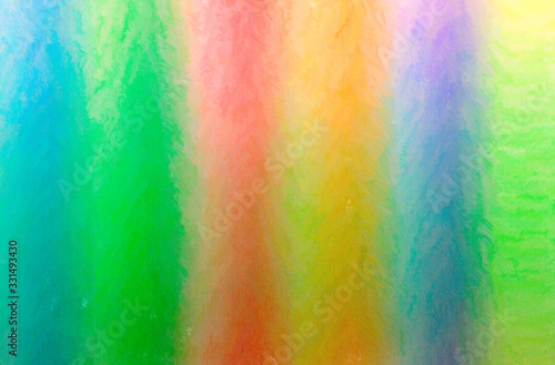 Abstract illustration of green, purple, red, yellow Wax Crayon background