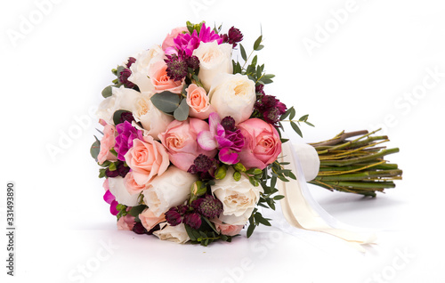bridal bouquet of mixed flowers