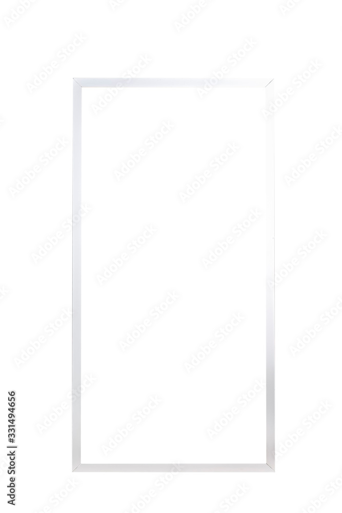 White stainless steel frame white background White stainless steel frame white background
