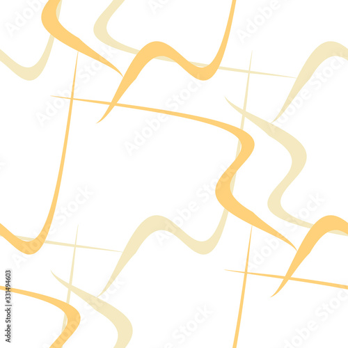 Seamless bright pattern of abstract lines. Vector decorative background.