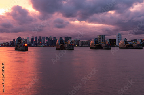 Thames Barrier - after sunset
