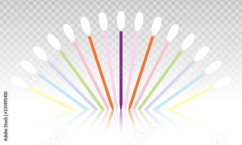 cotton buds. or cotton swabs line art vector icon for apps and websites