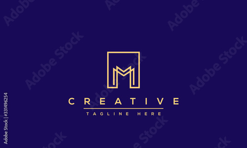 Unique modern creative elegant Letter M logo design or MM initials vector monogram symbol.