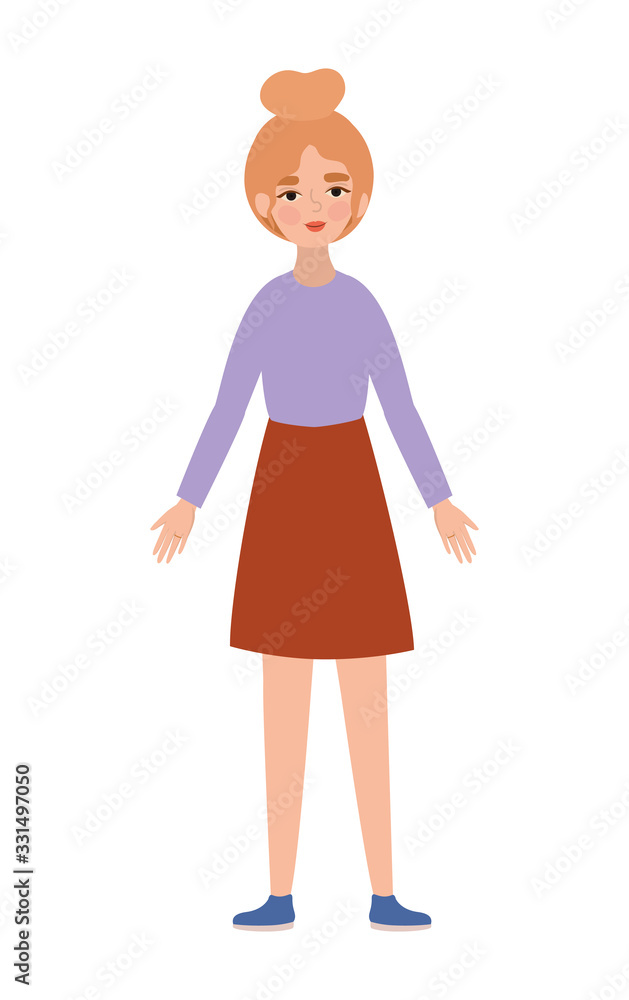 Isolated avatar woman vector design Isolated avatar woman vector design