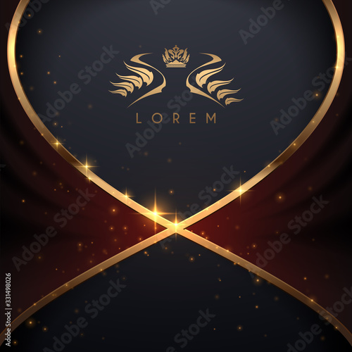 Abstract red and gold luxury background