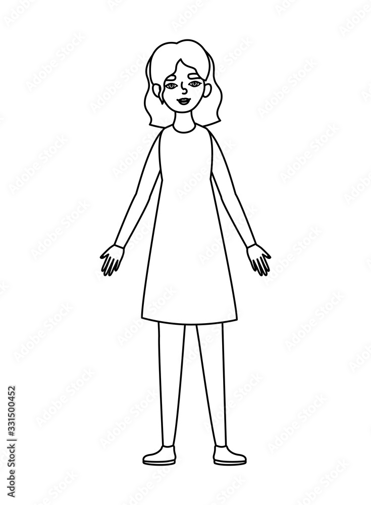 Isolated avatar woman vector design Isolated avatar woman vector design