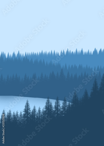 Flat landscape for background web , ui web , wallpaper ,texture , adventure background , wilderness silhoutte