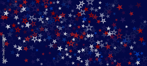National American Stars Vector Background. USA Independence Labor President's 11th of November Memorial 4th of July Veteran's Day 