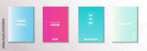 Wallpaper Mural Wavy Minimal Cover Vector Set. Modern Flyer Texture Design. Glam  Torontodigital.ca