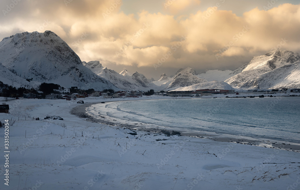 Beautiful landscape around Lofoten island,Norway Beautiful landscape around Lofoten island,Norway
