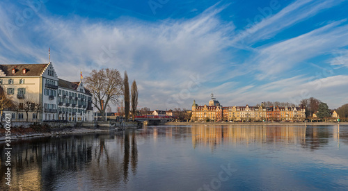 Tableau sur toile Panoramic view of Konstanz (Constance) on Lake Constance (Bodensee); Germany