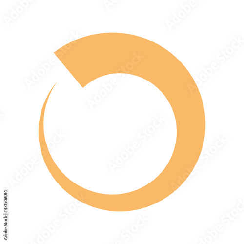 loading circle flat style icon vector design