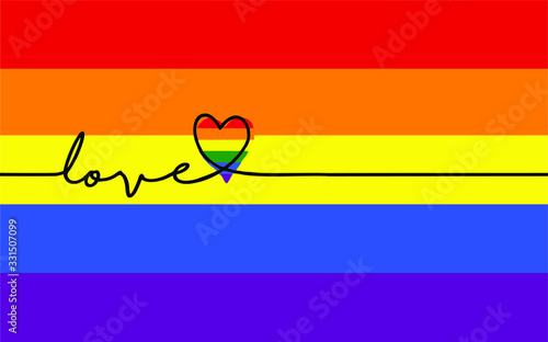 Gay flag. Waving flag of homosexuality. LGBT rainbow flag