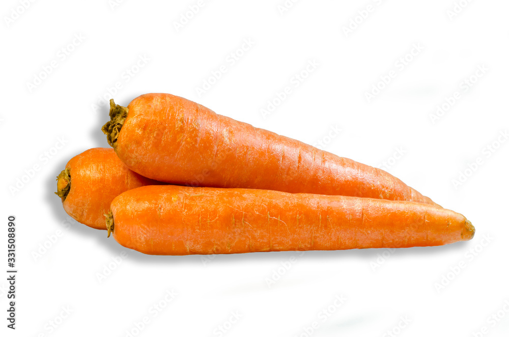 Fresh carrot on a white background Fresh carrot on a white background