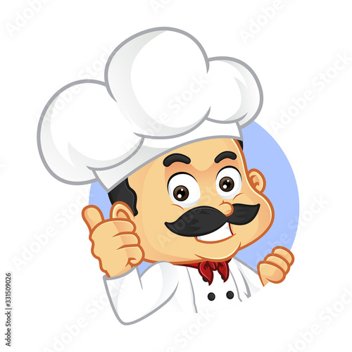 Chef cartoon giving thumb up
