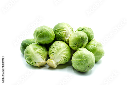 brussel sprouts isolated on white background
