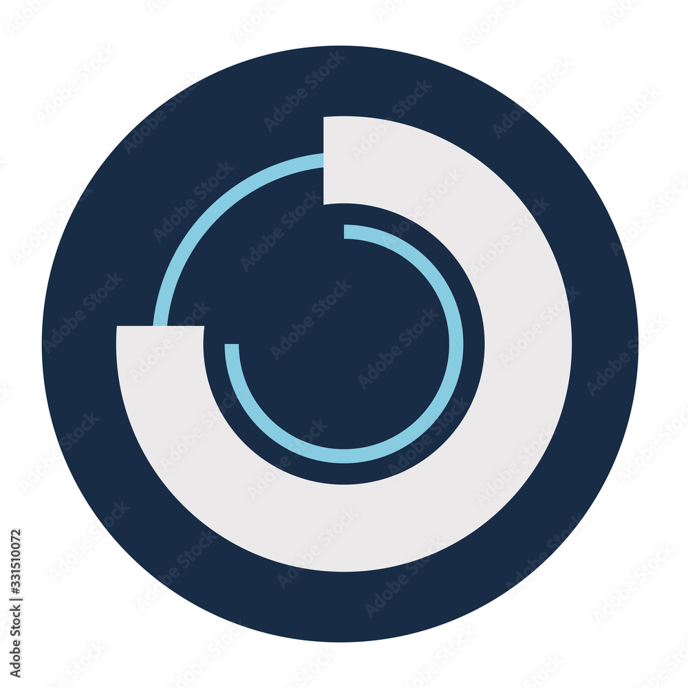 striped loading circle block style icon vector design striped loading circle block style icon vector design