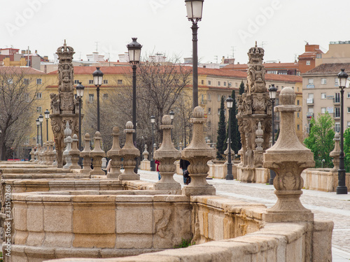 MADRID.SPAIN.18/03/20 .Different images of Madrid's Toledo Bridge. during the coronavirus pandemic in March 2020. photo