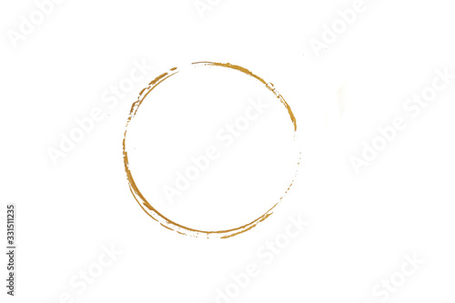 Gold glittering circle of paint golden glitter texture. Abstract gold glittering textured. gold circle frame set