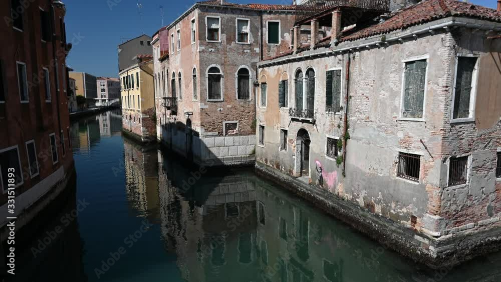 March 2020, Venice-Italy, Walking through the monuments of the ancient city of Venice at the time of the coronavirus, between closed shops and the absence of tourists March 2020, Venice-Italy, Walking through the monuments of the ancient city of Venice at the time of the coronavirus, between closed shops and the absence of tourists