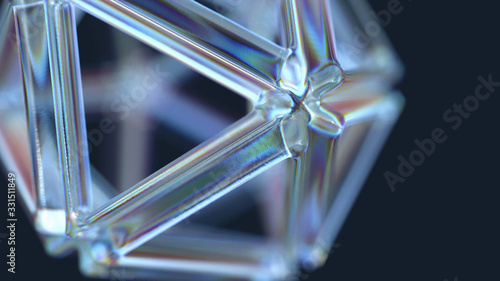 transparent crystal lattice photo