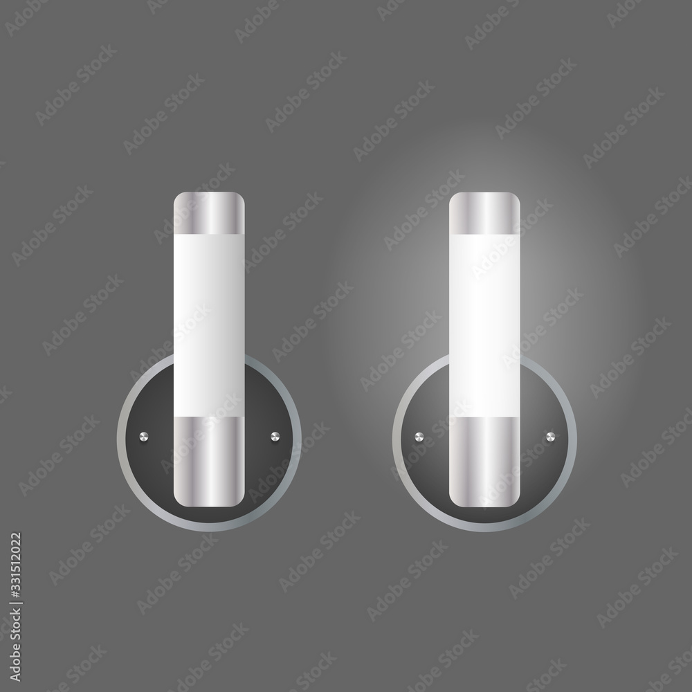 Realistic wall vector lamp. Light fixture. Element for the design of houses, apartments and rooms. Realistic wall vector lamp. Light fixture. Element for the design of houses, apartments and rooms.