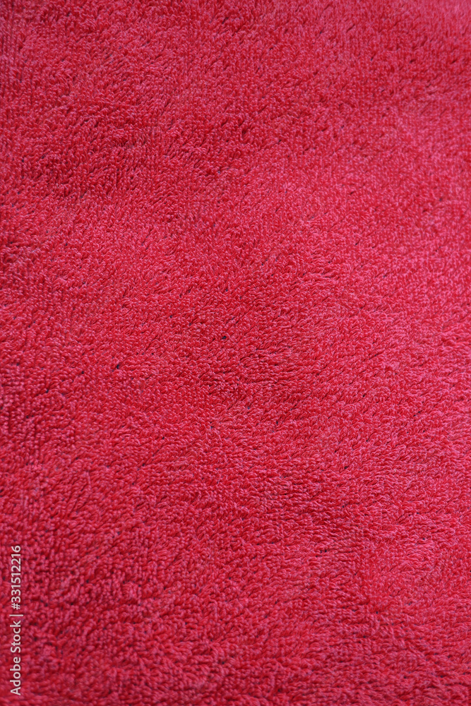 Fototapeta premium red bath towel, use as a background with texture and high lint, red backgroun