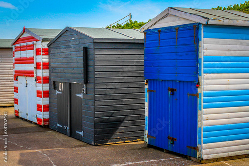 Seaside Beach huts in England