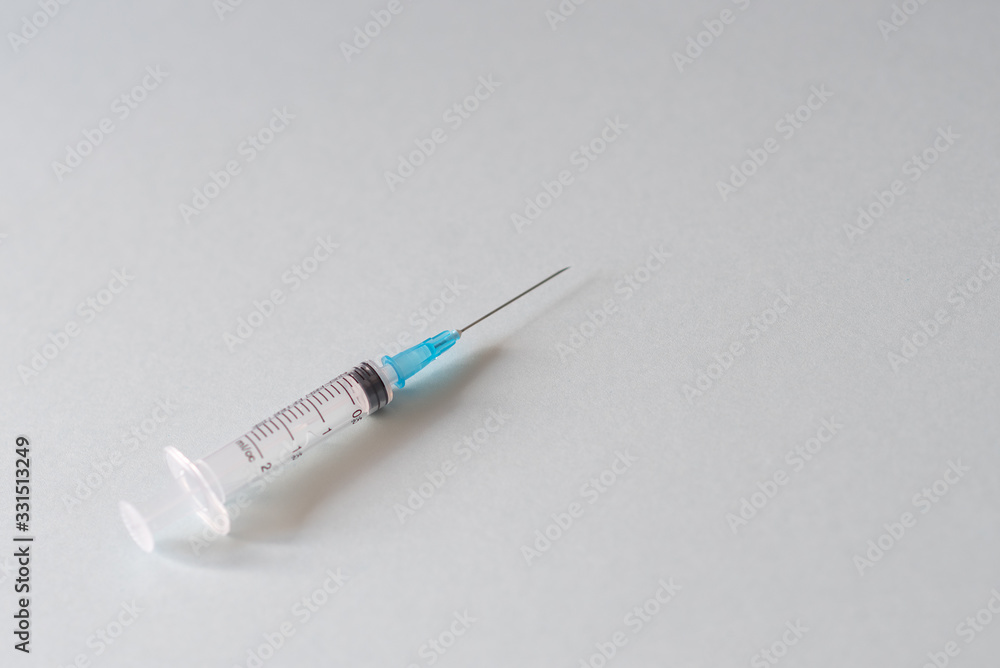 syringe on a light background for your design syringe on a light background for your design