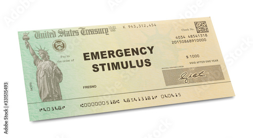 Fototapeta Emergency Stimulus Check