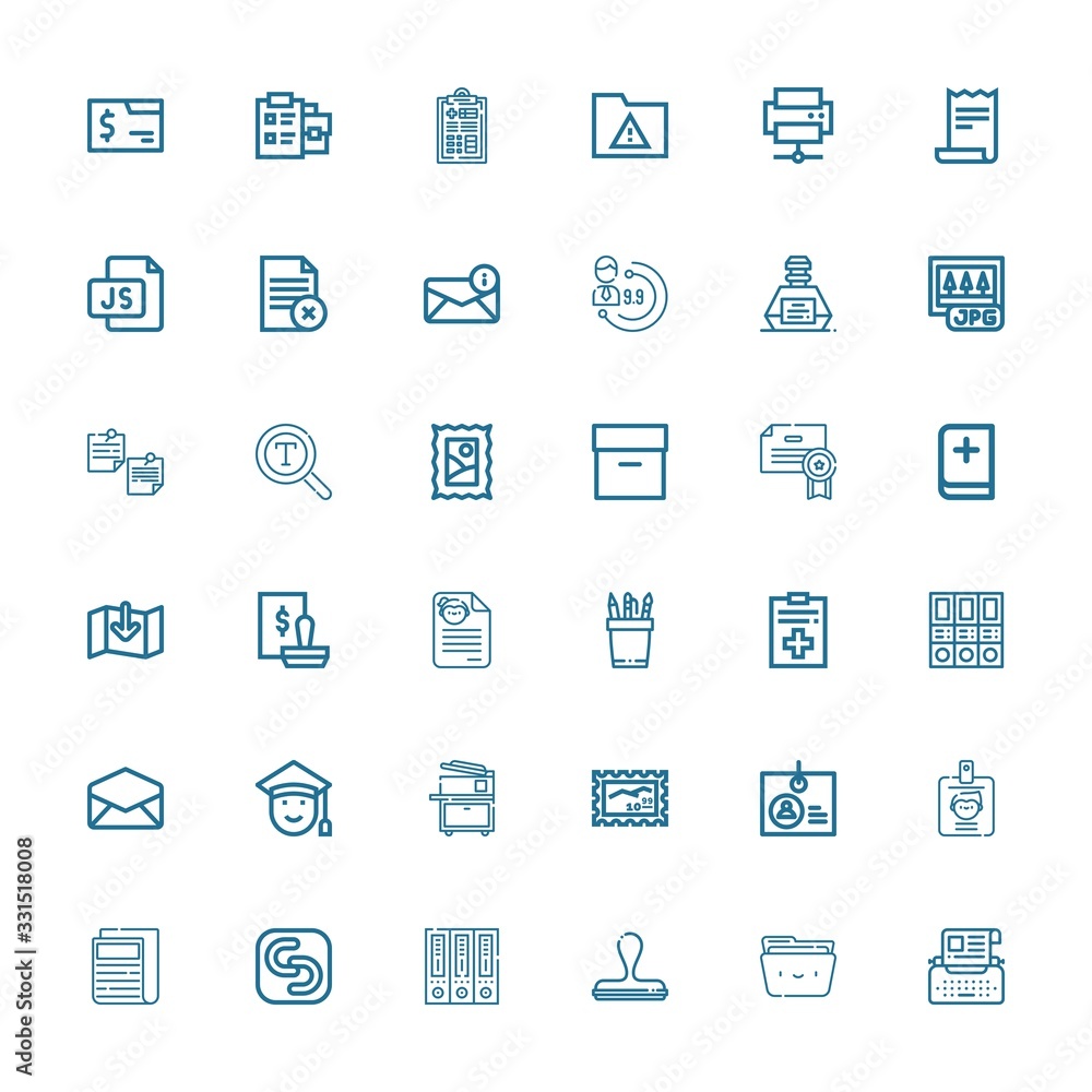 Editable 36 document icons for web and mobile Editable 36 document icons for web and mobile