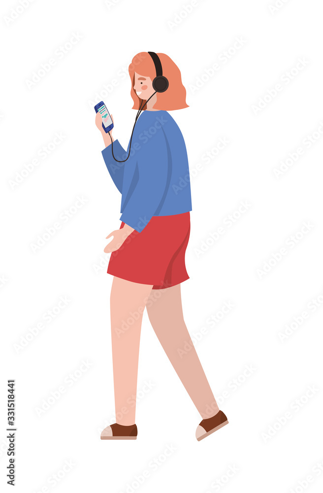Girl with smartphone vector design Girl with smartphone vector design