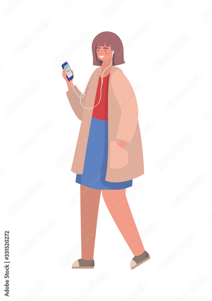 Girl with smartphone vector design Girl with smartphone vector design