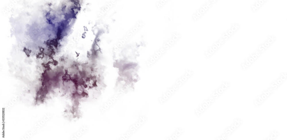 Fototapeta premium Abstract colorful watercolor on white background. Digital art painting.