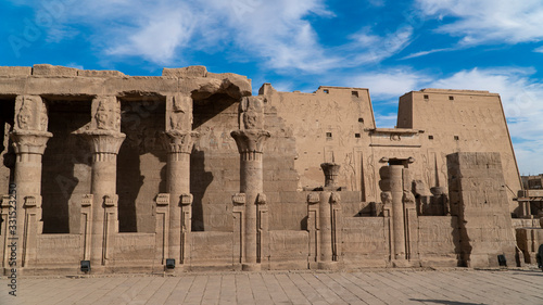 Edfu is the site of the Ptolemaic Temple of Horus and an ancient settlement. Egypt. Edfu also spelt Idfu, and known in antiquity as Behdet. photo