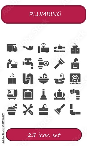 plumbing icon set