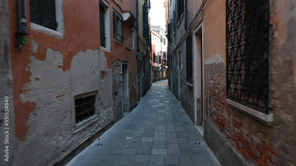 March 2020, Venice-Italy, Walking through the monuments of the ancient city of Venice at the time of the coronavirus, between closed shops and the absence of tourists March 2020, Venice-Italy, Walking through the monuments of the ancient city of Venice at the time of the coronavirus, between closed shops and the absence of tourists