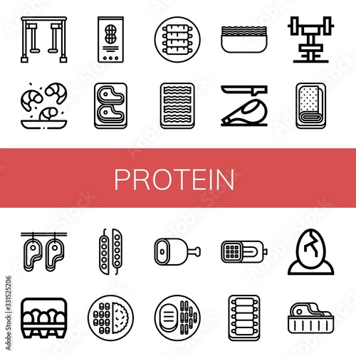protein simple icons set