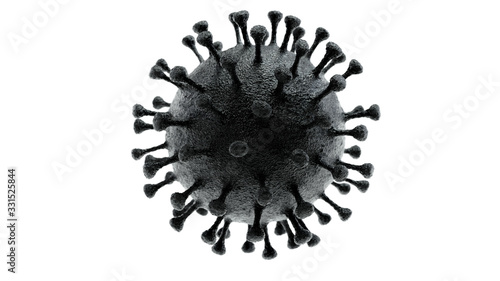 Cuadro en lienzo Covid19 Coronavirus Solid Black