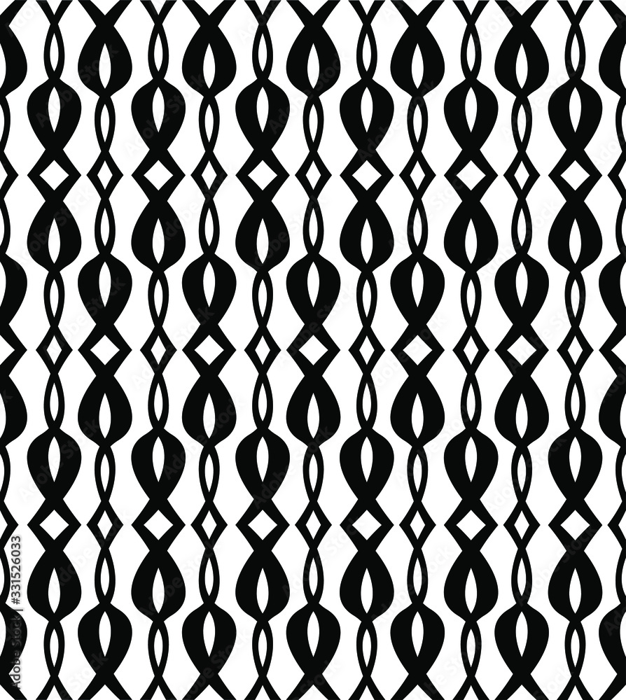 Fototapeta premium Seamless pattern oriental ornament on black background. 