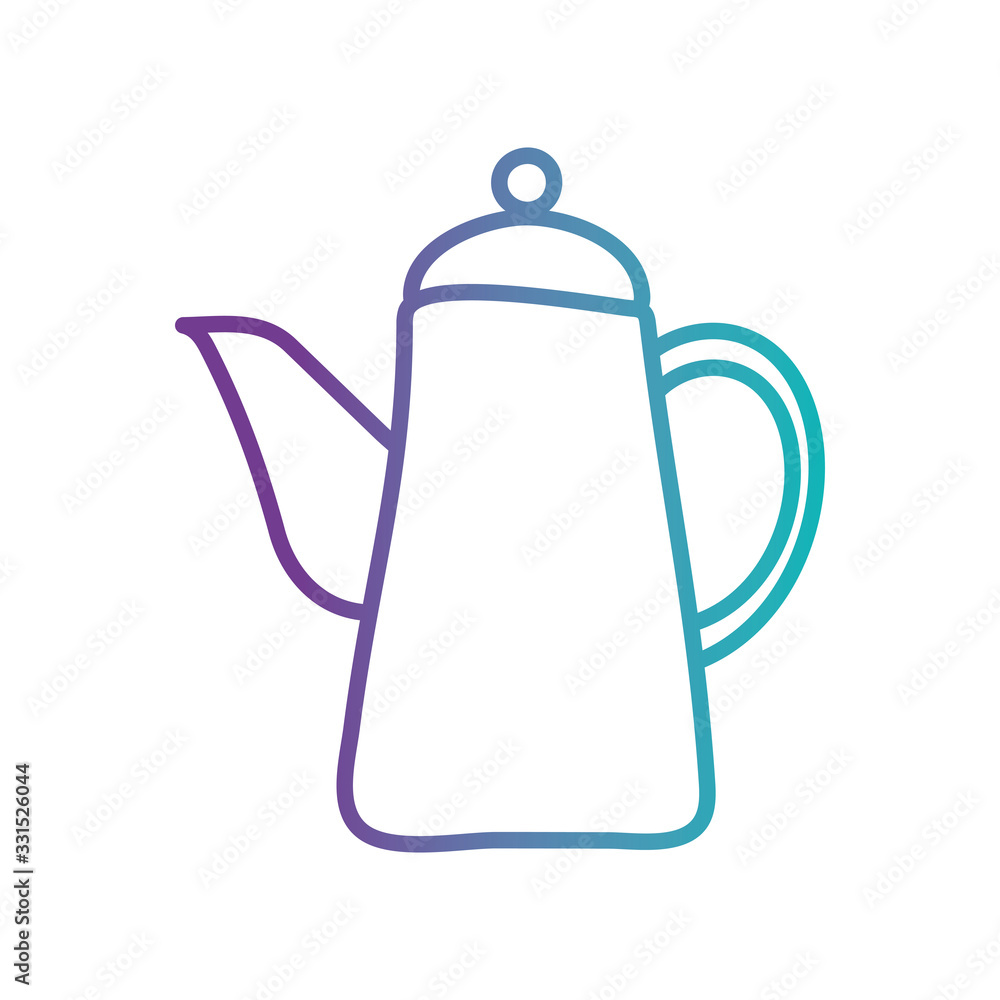 tea or coffee kettle gradient style icon vector design tea or coffee kettle gradient style icon vector design